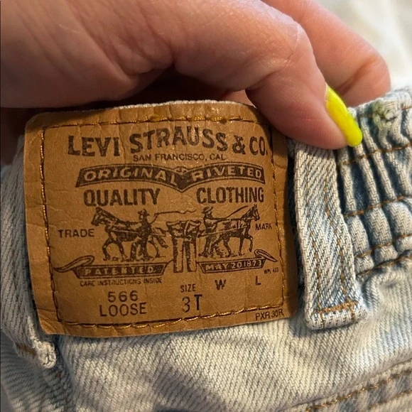 Vintage orange tab Levi’s Light Blue Kids Denim Shorts - Picture 3 of 5